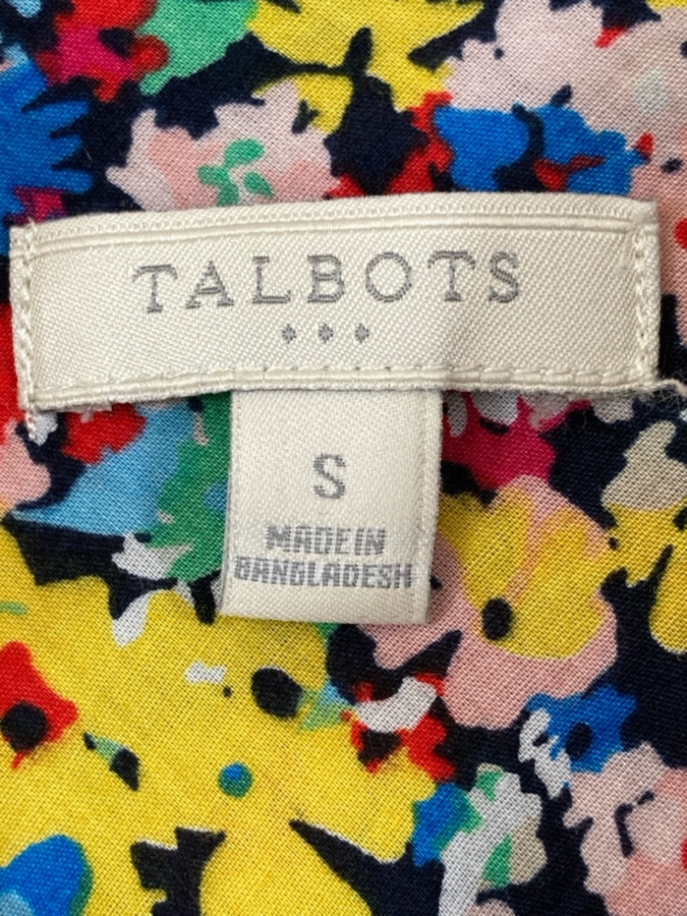 Talbots Multicolor Button-Down Floral Print Blouse with Roll-Up Sleeves Size S - Picture 2 of 11